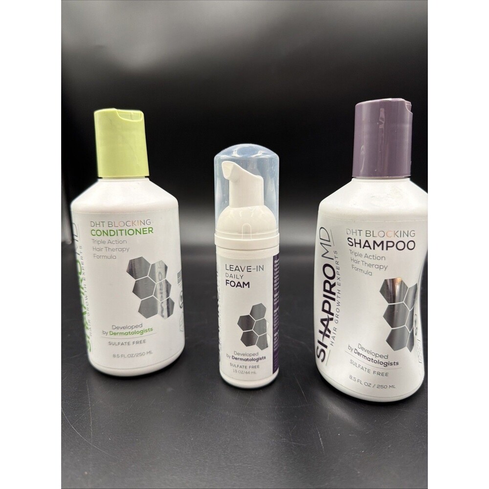 Shapiro MD Natural Hair 3pc.Kit for Thicker, Fuller, Healthier Looking Hair. New